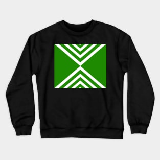 Abstract geometric pattern - green and white. Crewneck Sweatshirt